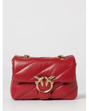 Pinko Love Puff Mini Matelassé Nappa Bag - Red