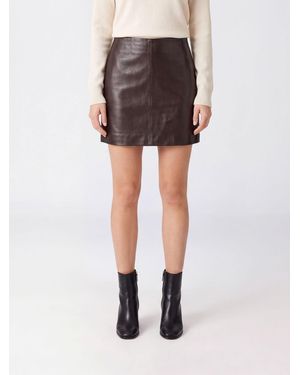 Arma Slim Fit Pencil Mini Skirt - Brown