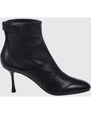 Francesco Russo Leather Ankle Boots - Black