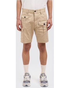 DSquared² Cotton Cargo Shorts - Natural