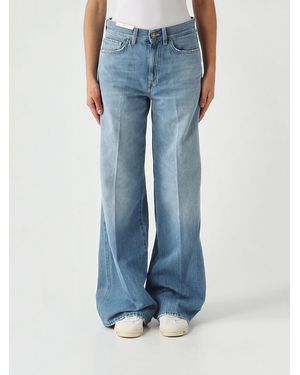 PT Torino Cotton Flared Jeans - Blue