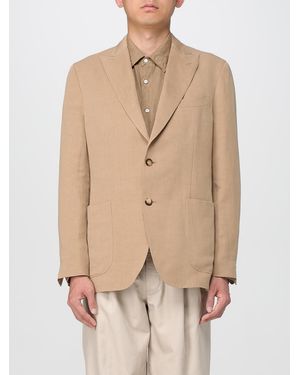 Boglioli Sophisticated Single-Breasted Two-Button Blazer For Refined Style And Comfort - Natural