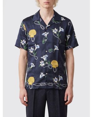 Drole de Monsieur Printed Silk Shirt - Blue