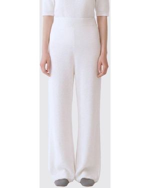 Fabiana Filippi Knit Trousers With Sequins - White