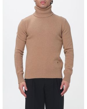 Ami Paris Jersey De Cuello Alto De Lana Merina Con Manga Larga Y Ribetes Acanalados - Azul