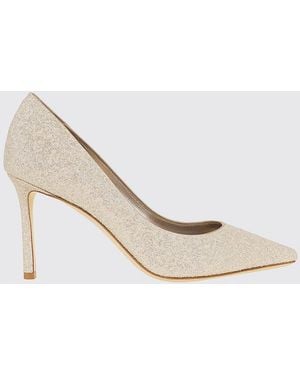 Jimmy Choo Pumps Aus Glitzerleder Mit Hohem Stilettoabsatz - Natur