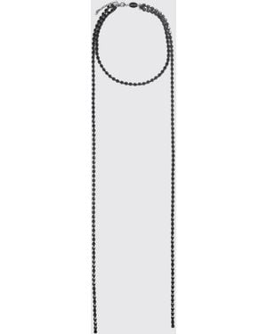 DSquared² Brass Necklace With Crystals - White