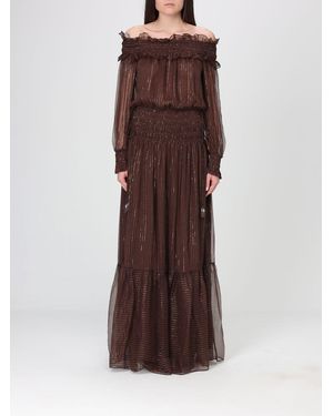 Self-Portrait Dress - Brown