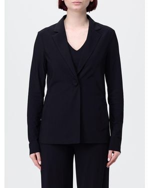 Maliparmi Single-Breasted Short Jersey Blazer With One-Button Closure - Blue