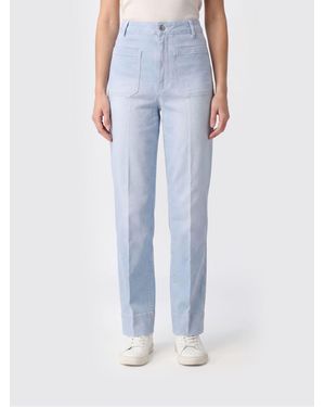 Victoria Beckham Straight Cotton Denim Jeans - Blue