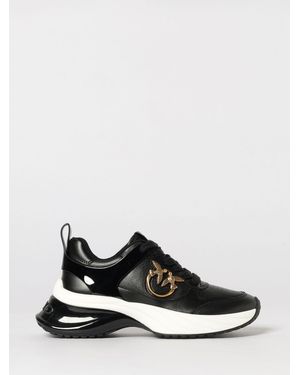 Pinko Ariel Leather Trainers - Black