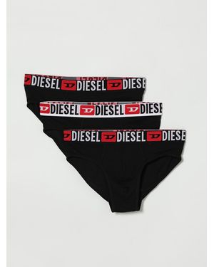 DIESEL Set De 3 Slips De Algodón - Negro