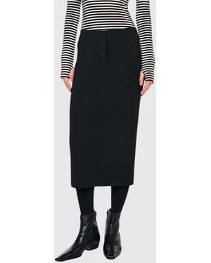 Norma Kamali High-Waisted Jersey Midi Pencil Skirt - Black