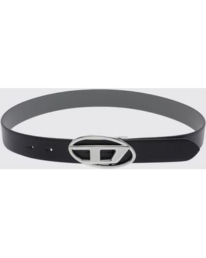 DIESEL B-1Dr Leather Belt - Grey
