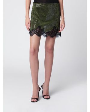Self-Portrait Skirt - Green