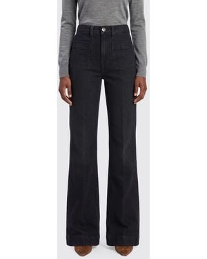 7 For All Mankind Modern Dojo High-Waisted Straight Leg Jeans - Black