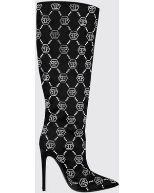 Philipp Plein Flache Stiefeletten Damen - Schwarz