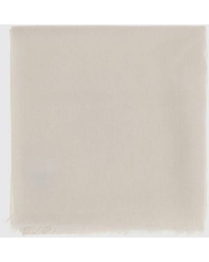 Brunello Cucinelli Cashmere And Silk Scarf - Natural