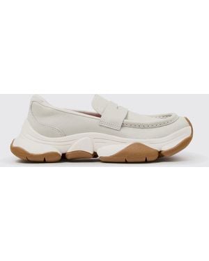 Camper Karst 2 Smooth Leather Loafers With Vibram Rubber Sole - White