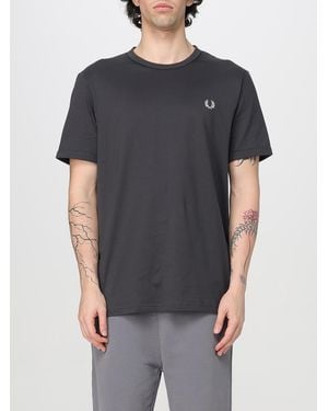Fred Perry Classic Cotton Crew Neck Tee - Grey