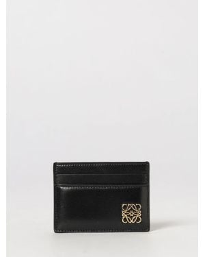 Loewe Tarjetero Plano Puffer Anagram De Napa Con Logo Monograma - Blanco