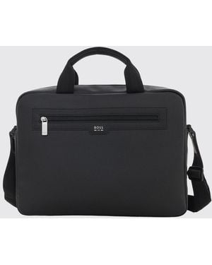 BOSS Leather Briefcase - Black