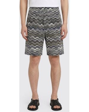 Missoni Cotton Jacquard Pattern Shorts - Grey
