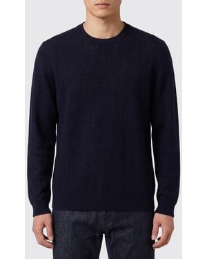 Giorgio Armani Jersey De Cuello Redondo De Algodón Y Seda - Azul