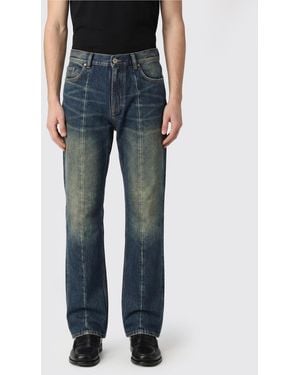 Versace Used Denim Straight Jeans - Blue