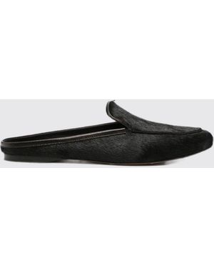 forte_forte Pony Hair Mules With Round Toe And Low Heel - White