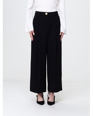 ARMANI EXCHANGE Crêpe Wide-Leg Trousers - Black