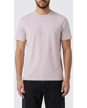 Emporio Armani Basic Cotton T-Shirt With Eagle - White