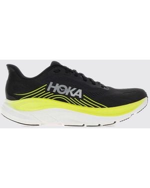 Hoka One One Clifton 11 Cushioned Breathable Technical Mesh Running Trainers - Green
