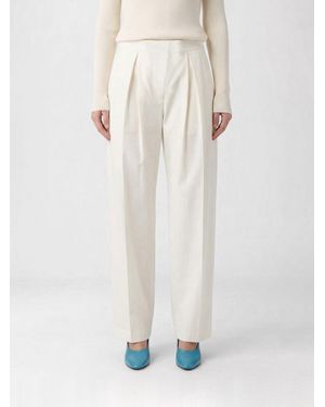 Jil Sander Cotton And Silk Straight Trousers - White