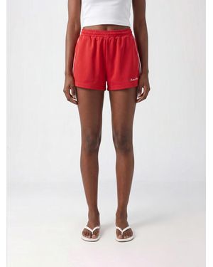 Sporty & Rich Sporty &Amp Rich Logo Jogging Shorts - Red