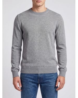 Ballantyne Gerippter Pullover Mit Rundhalsausschnitt Aus 100 Kaschmir - Grau