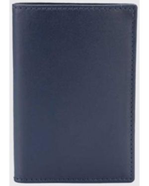 Comme des Garçons Calf Leather Card Holder - Blue