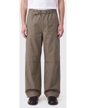 DARKPARK Wide-Leg Stretch-Cotton Trousers With An Elasticated Drawstring Waist - Grey