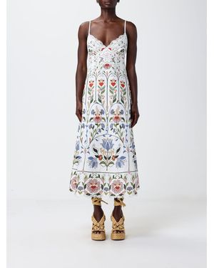 sachin and babi light blue dress Farm Rio White Eyelet Midi Dress by Farm Rio