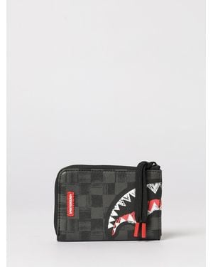 Sprayground Unfinished Shark Saffiano Synthetic Leather Wallet - White
