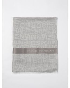 Emporio Armani Logo Scarf - Grey
