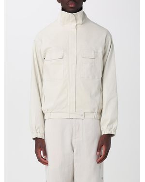 Carrera Barrau Cotton Bomber Jacket With High Neck And Concealed Closure - Natural
