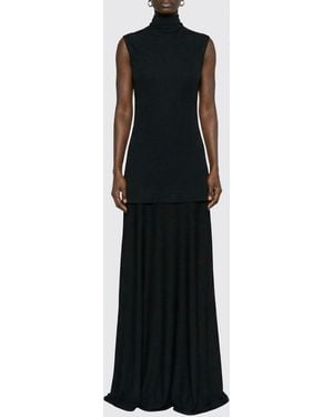 Jil Sander Long Stretch Viscose Dress - Black
