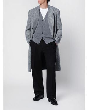 Lardini Long Double-Breasted Coat - Gray