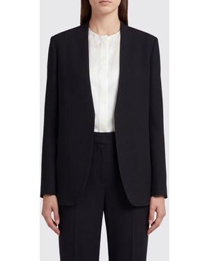 Maison Margiela Blazer Court Ouvert En Laine Avec L'Emblématique Stitch - Bleu