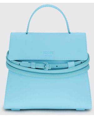 Moschino Bolso De Piel Tie Me - Azul