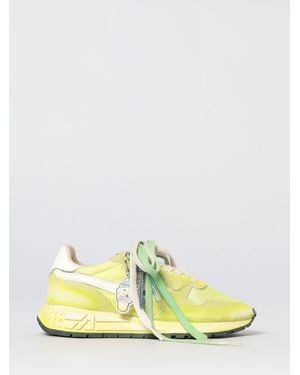 Autry Reelwind Super Vintage Used Suede And Nylon Trainers - Yellow