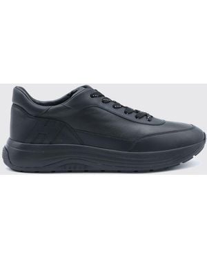 Hogan Hi-Light Smooth Calfskin Leather Sneakers With Tone-On-Tone H Logo - Blue