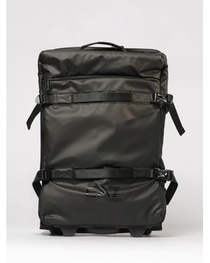 EA7 Trolley Aus Gummiertem Stoff - Schwarz