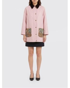 Valentino Cotton And Linen Jacket With Floral Pockets - Pink
